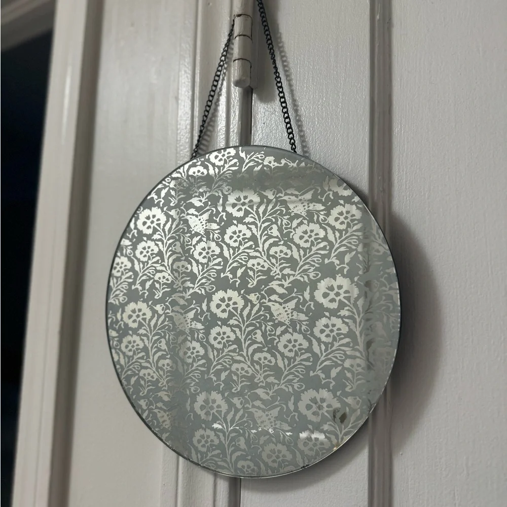 Floral + Hummingbird Patterned Mirror